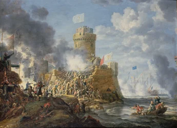 海港を襲うトルコ人、1641